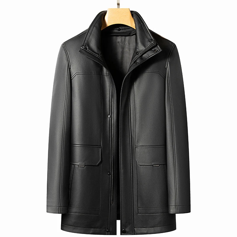 Sobretudo Genuine Leather & Mink Fur