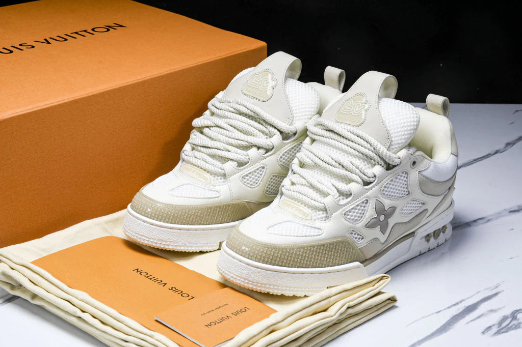 Tênis Louis Vuitton LV Skate Sneaker Bege - Com Caixa da LV