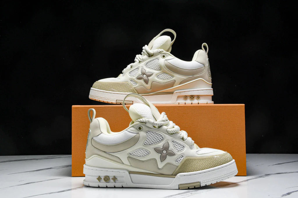 Tênis Louis Vuitton LV Skate Sneaker Bege - Com Caixa da LV