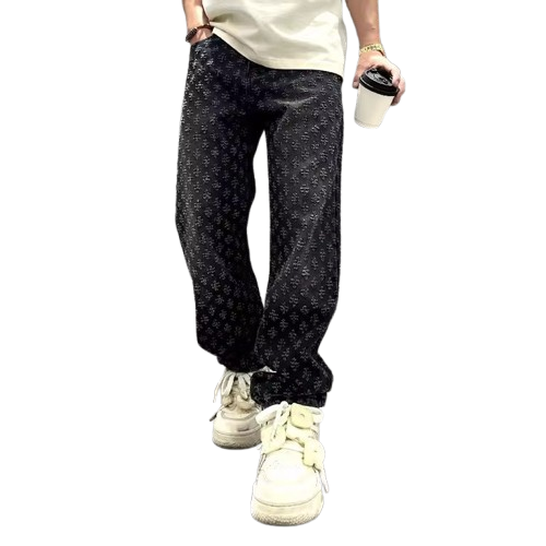 Calça Jeans Jacquard Denim