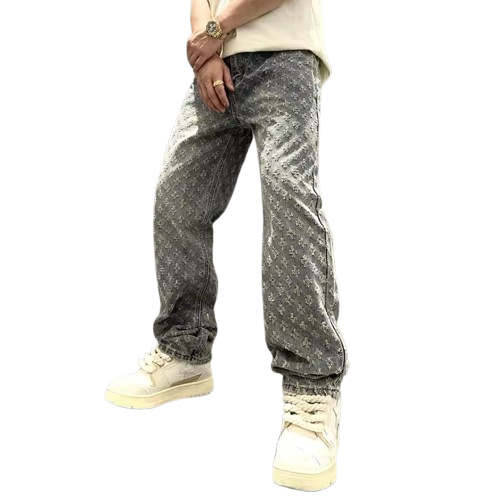 Calça Jeans Jacquard Denim